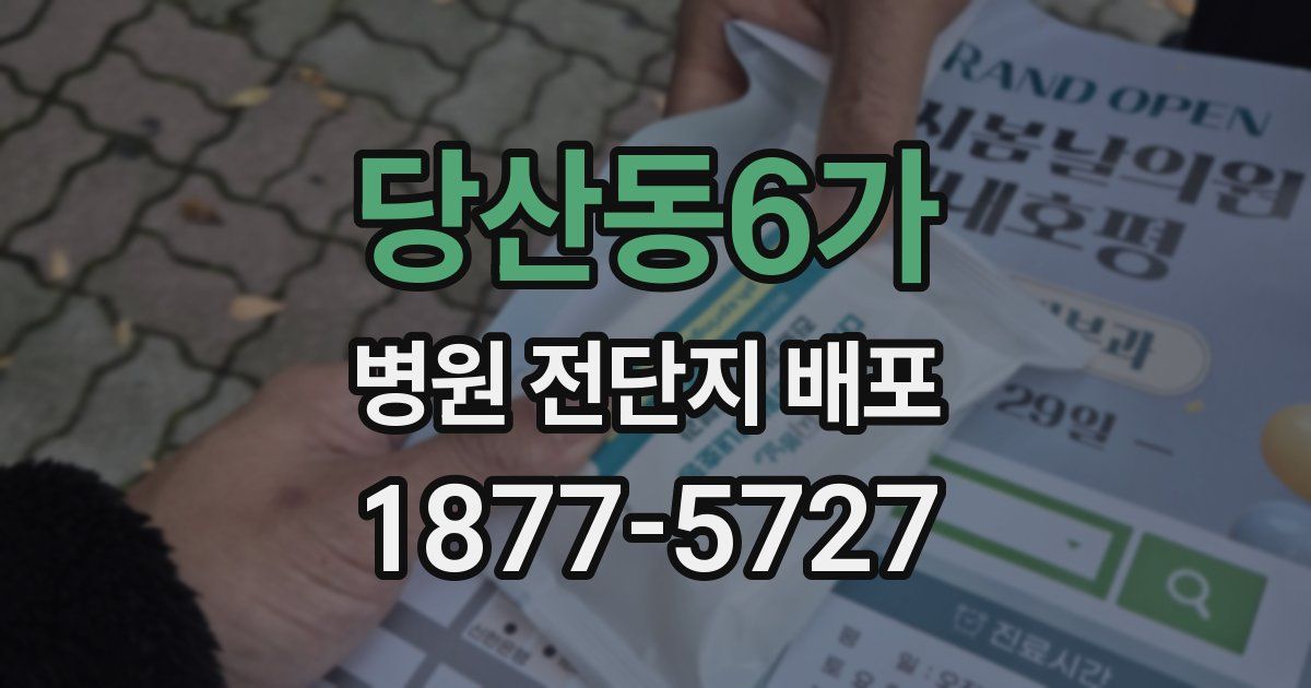 당산동6가 병원 전단지 배포