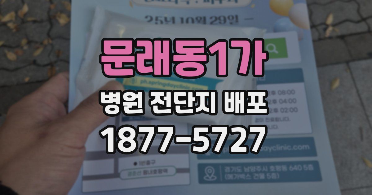 문래동1가 병원 전단지 배포