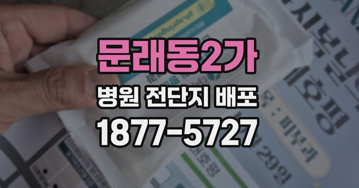 문래동2가 병원 전단지 배포