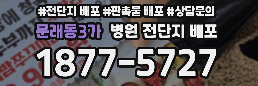문래동3가 병원 전단지 배포