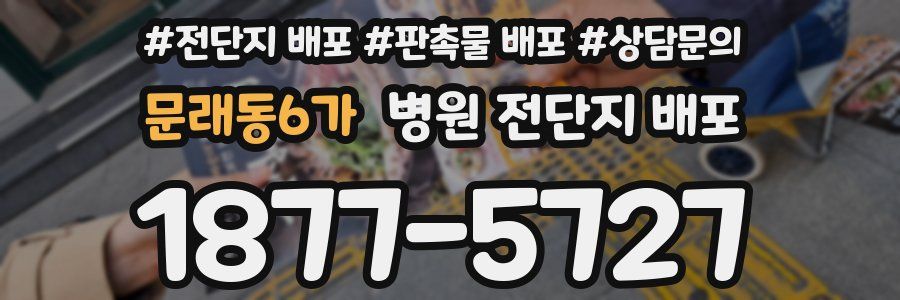 문래동6가 병원 전단지 배포