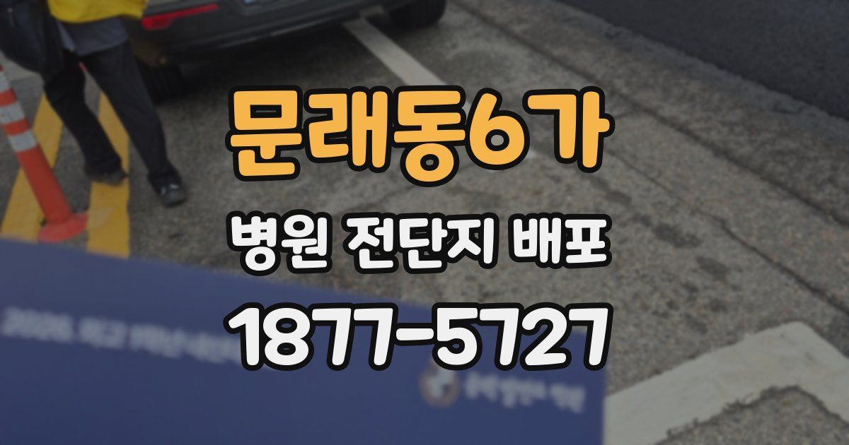 문래동6가 병원 전단지 배포