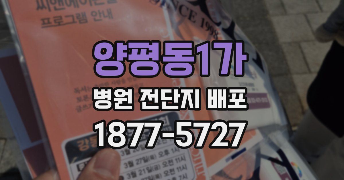양평동1가 병원 전단지 배포