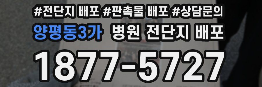 양평동3가 병원 전단지 배포