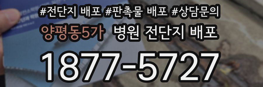 양평동5가 병원 전단지 배포