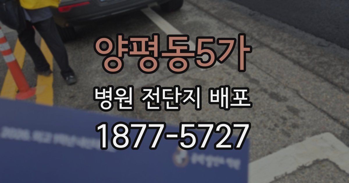 양평동5가 병원 전단지 배포