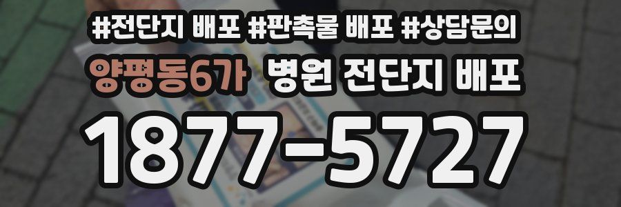 양평동6가 병원 전단지 배포