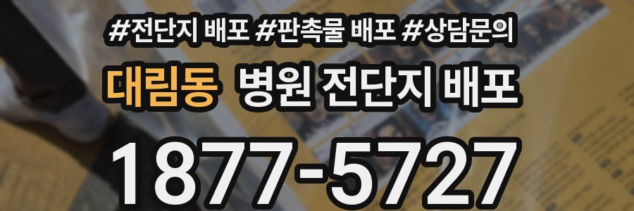 대림동 병원 전단지 배포
