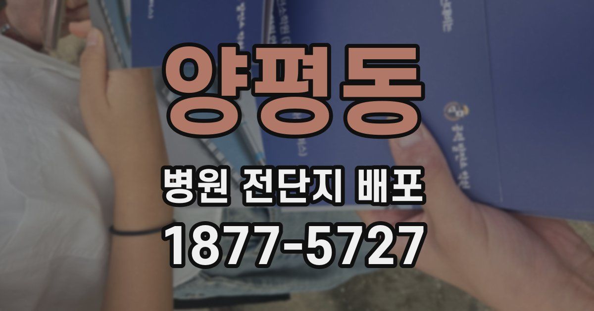 양평동 병원 전단지 배포