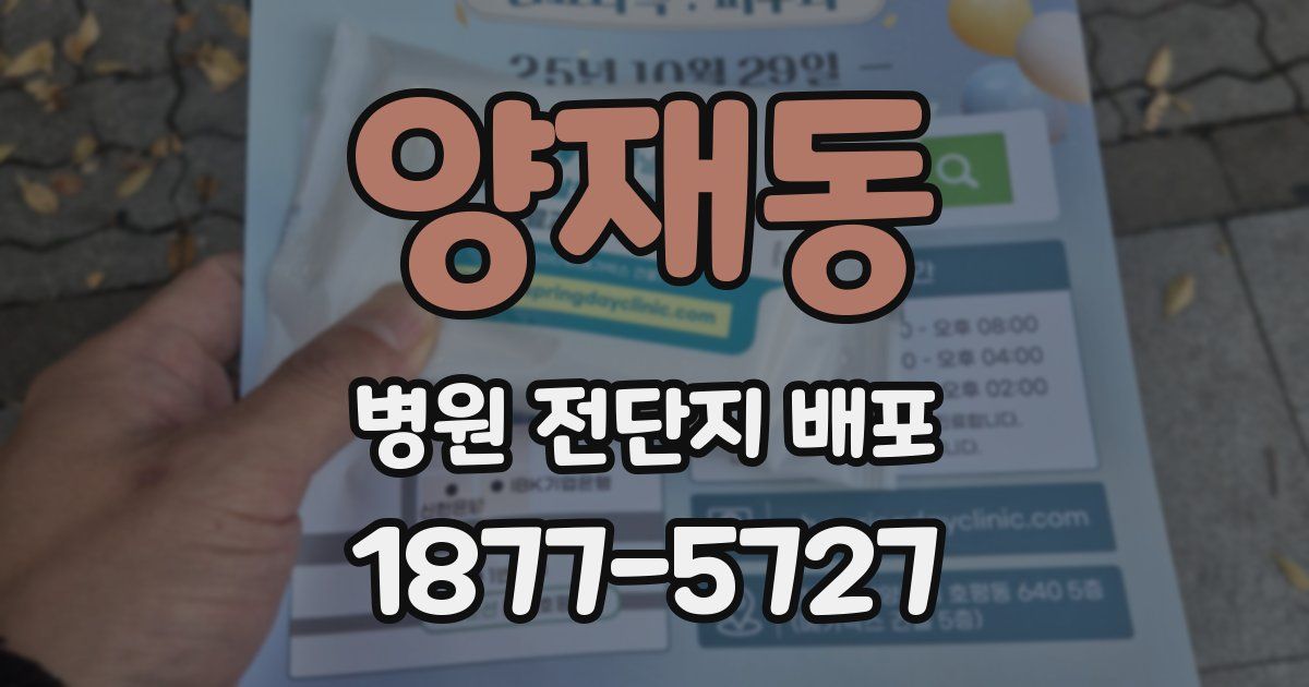 양재동 병원 전단지 배포