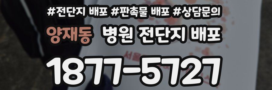 양재동 병원 전단지 배포