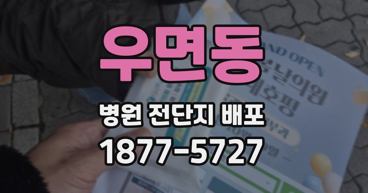 우면동 병원 전단지 배포