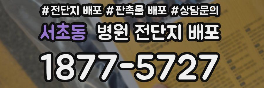 서초동 병원 전단지 배포