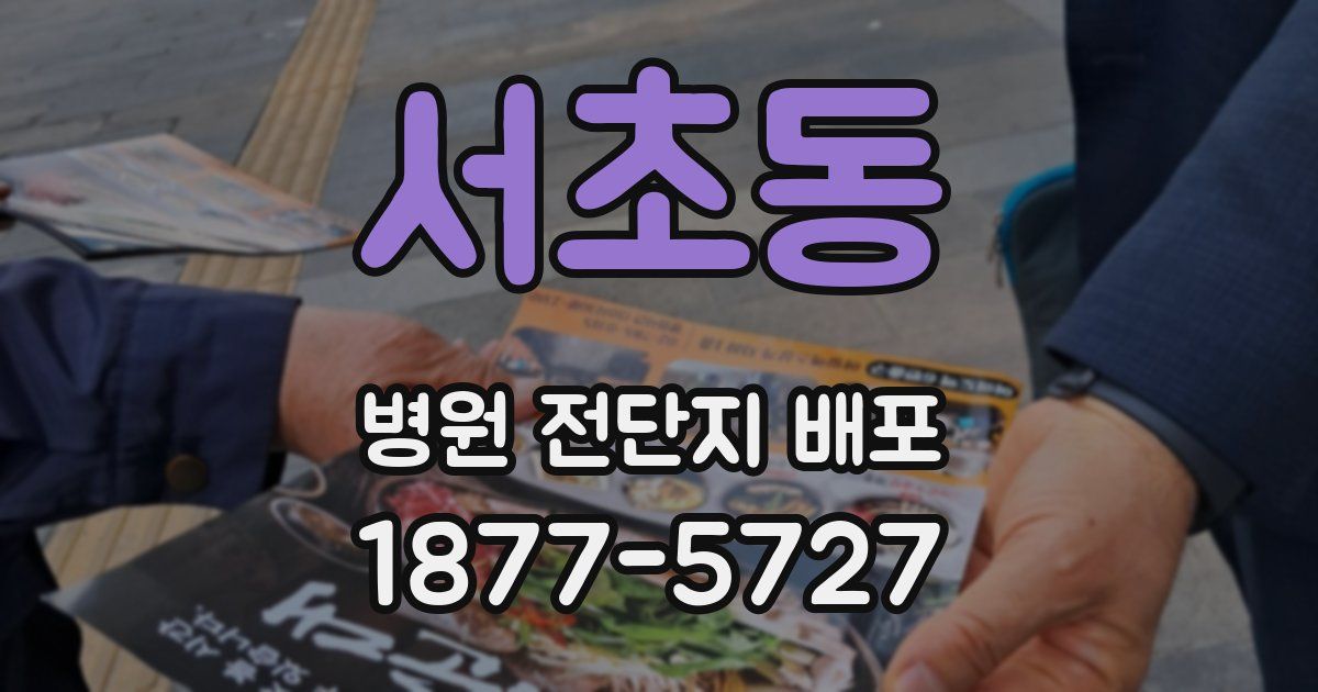 서초동 병원 전단지 배포