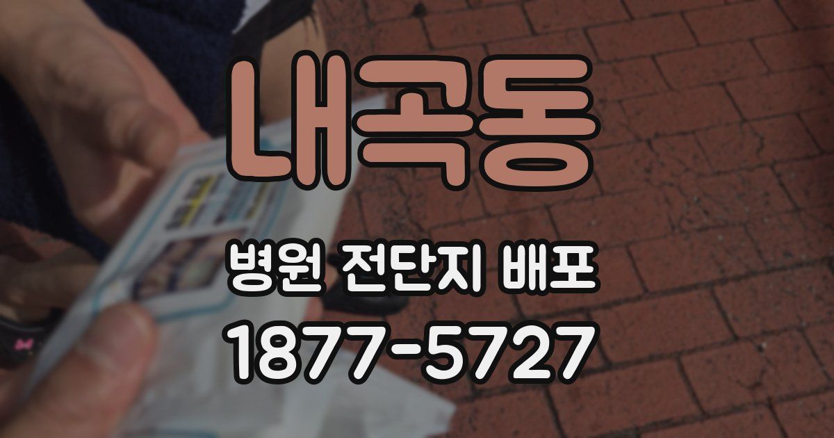 내곡동 병원 전단지 배포