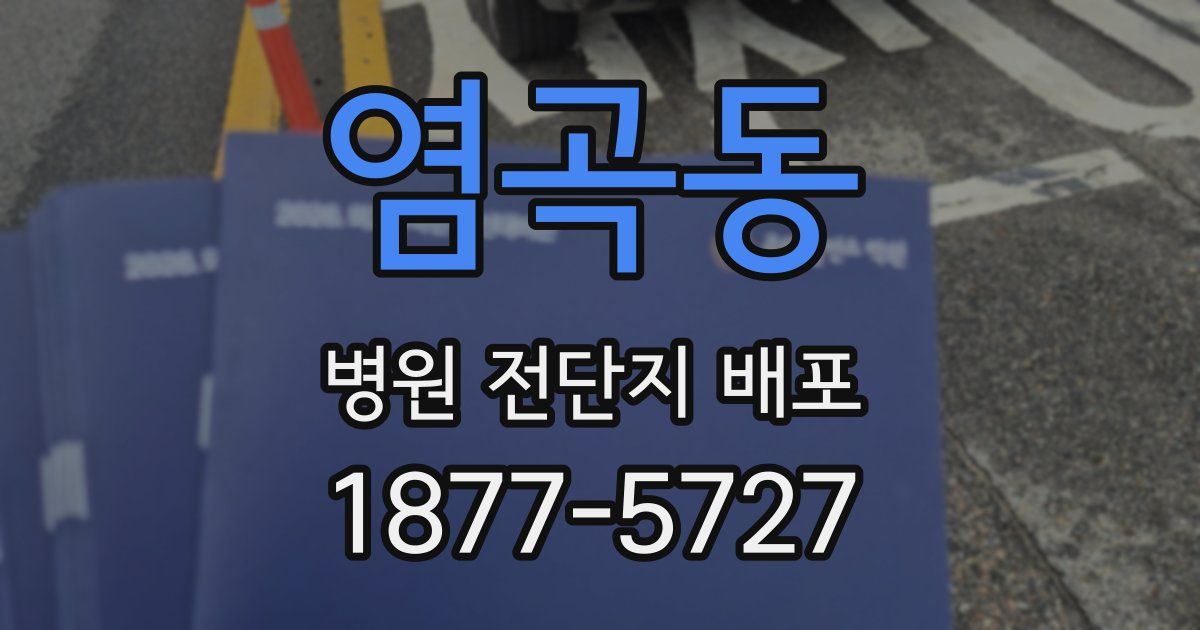 염곡동 병원 전단지 배포
