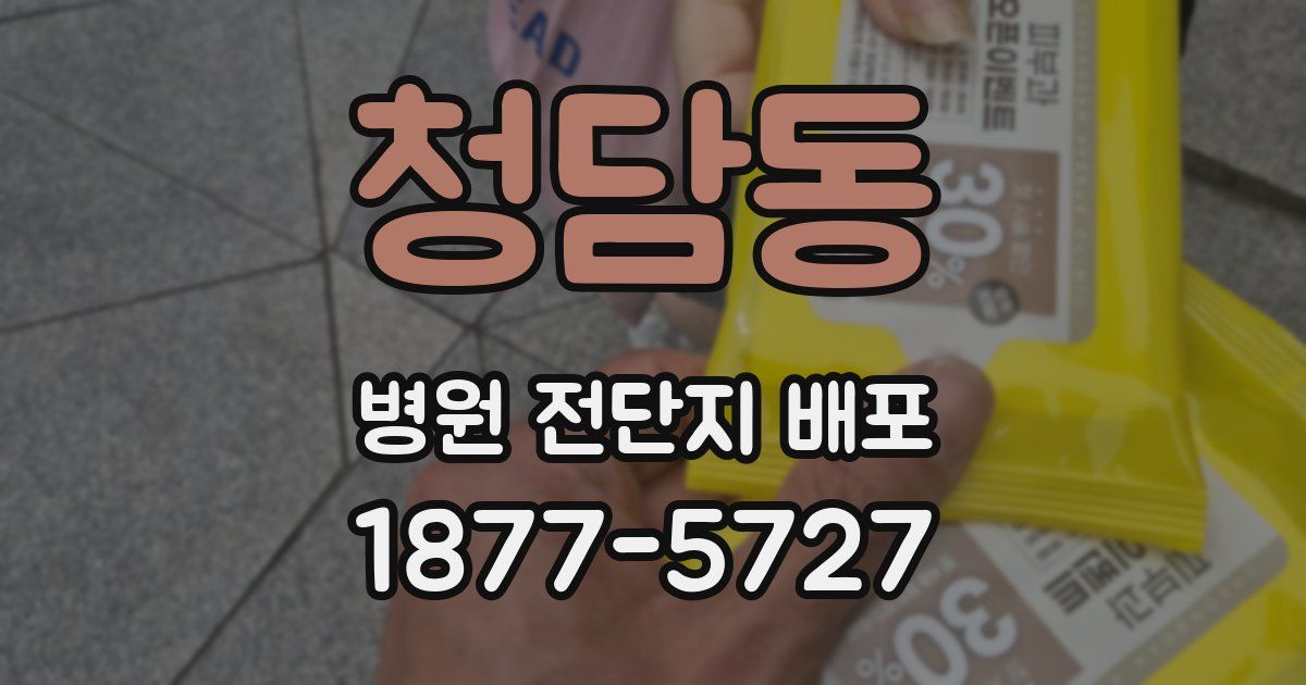 청담동 병원 전단지 배포