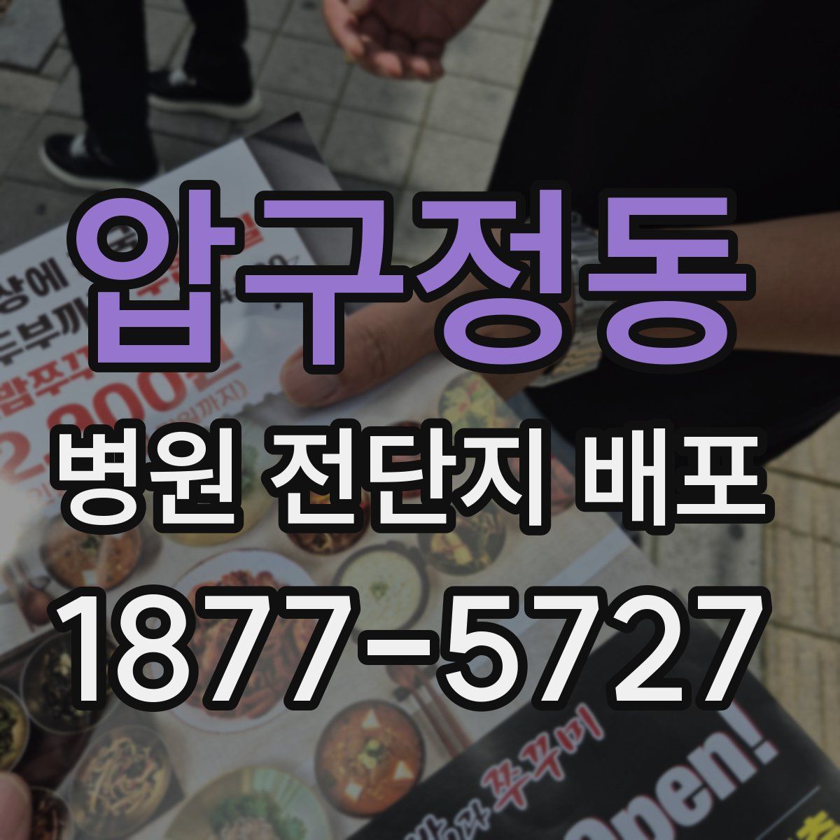압구정동 병원 전단지 배포