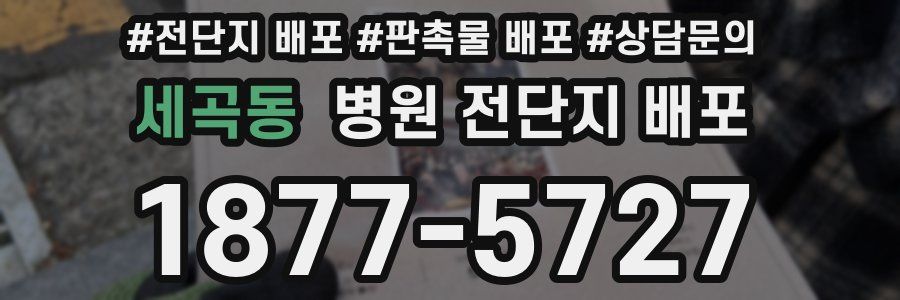 세곡동 병원 전단지 배포