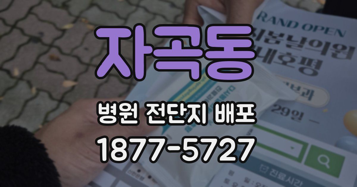 자곡동 병원 전단지 배포