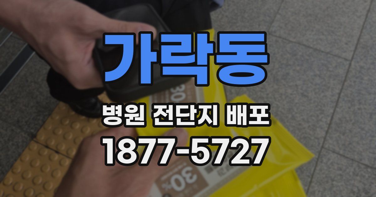 가락동 병원 전단지 배포