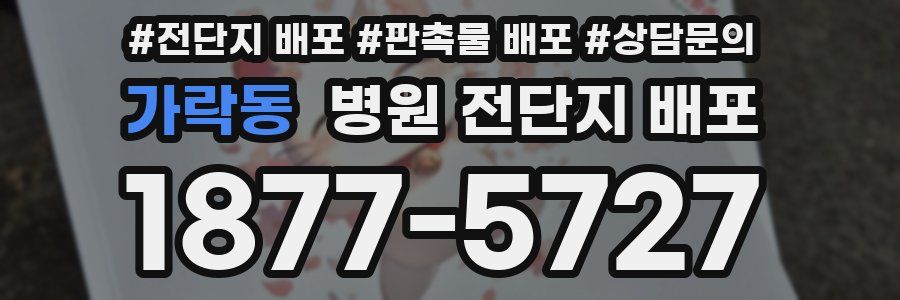 가락동 병원 전단지 배포