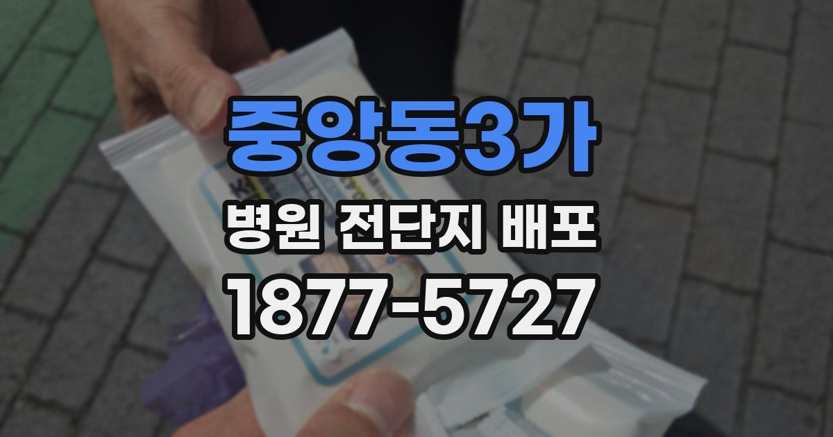 중앙동3가 병원 전단지 배포