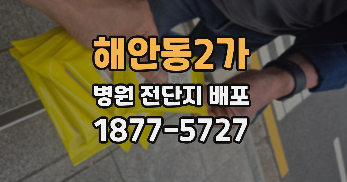 해안동2가 병원 전단지 배포