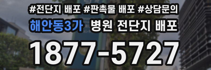 해안동3가 병원 전단지 배포