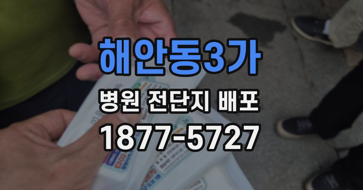 해안동3가 병원 전단지 배포