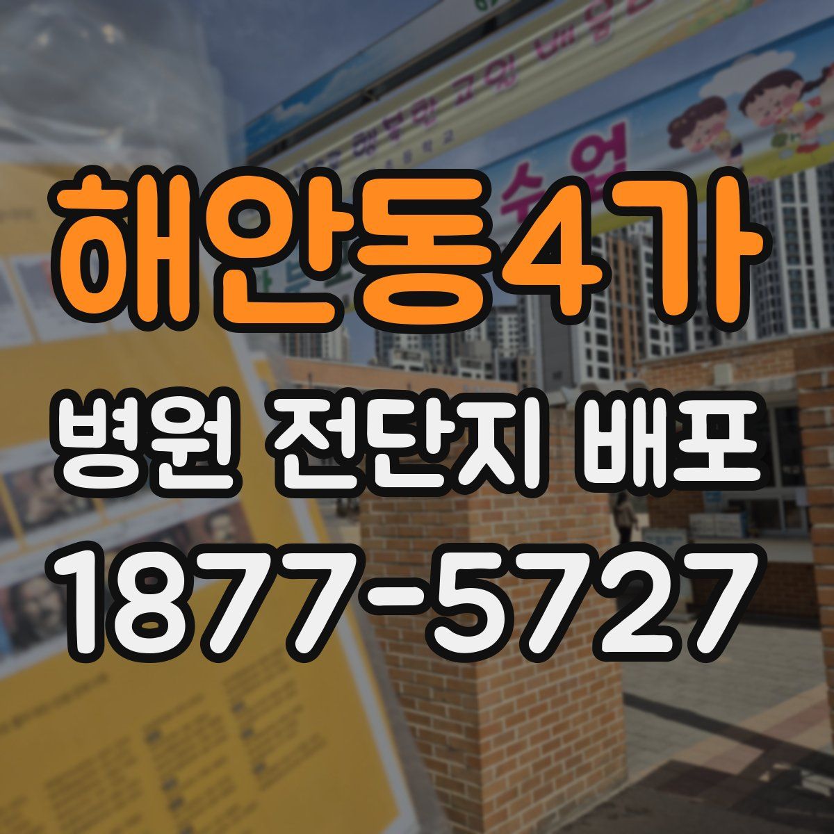 해안동4가 병원 전단지 배포
