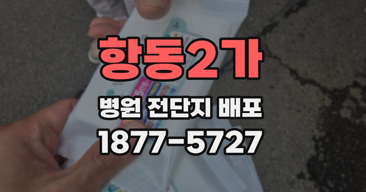 항동2가 병원 전단지 배포