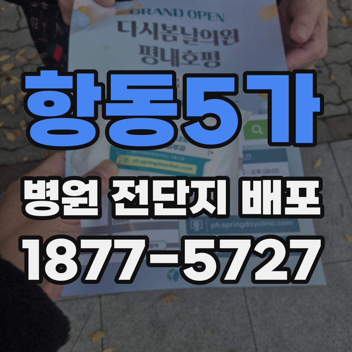 항동5가 병원 전단지 배포