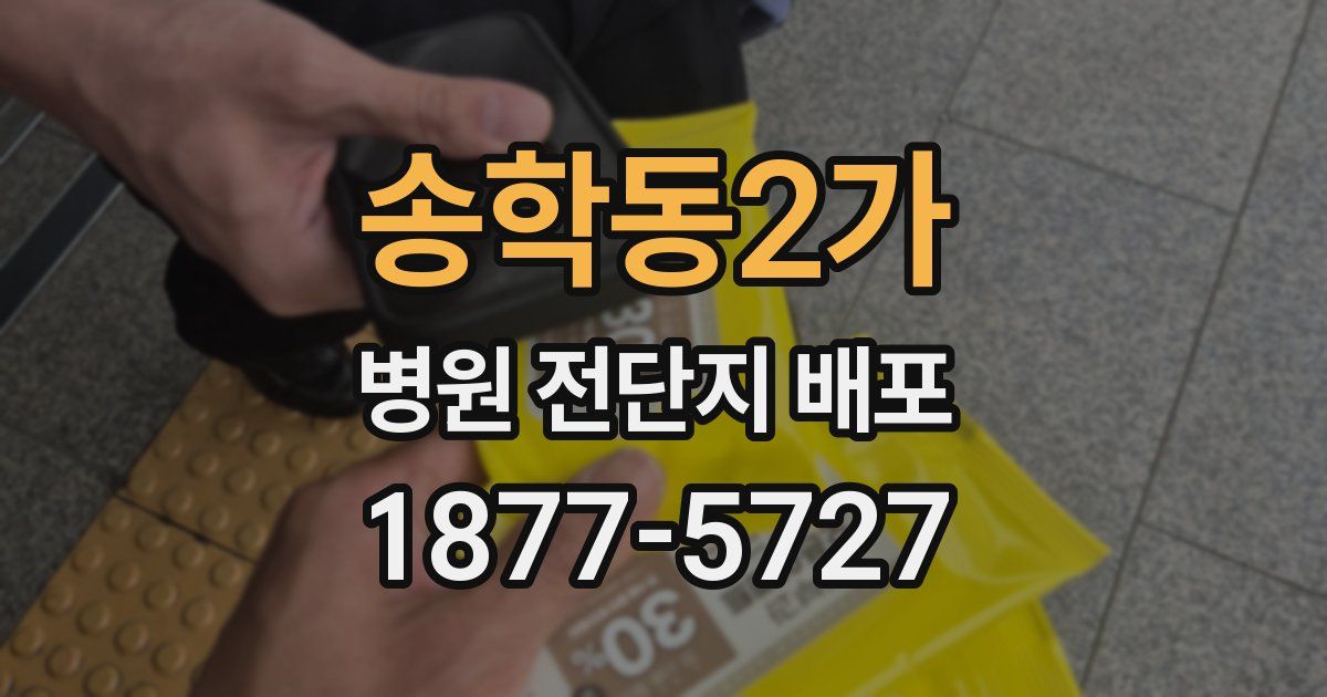송학동2가 병원 전단지 배포