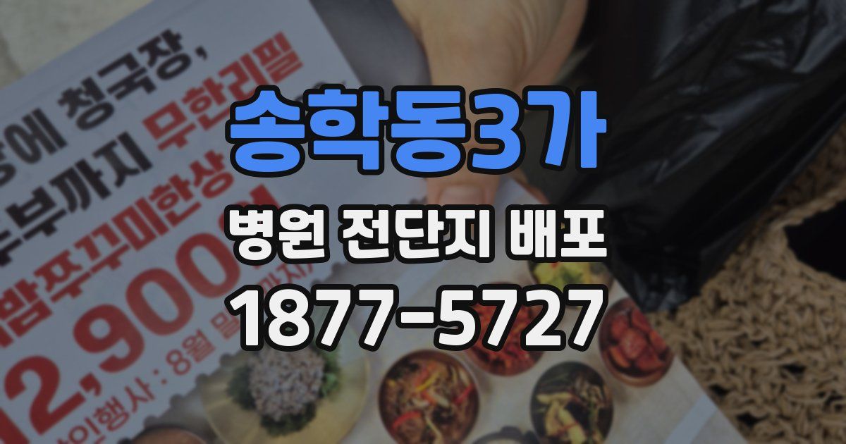 송학동3가 병원 전단지 배포