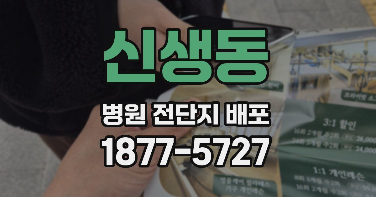 신생동 병원 전단지 배포