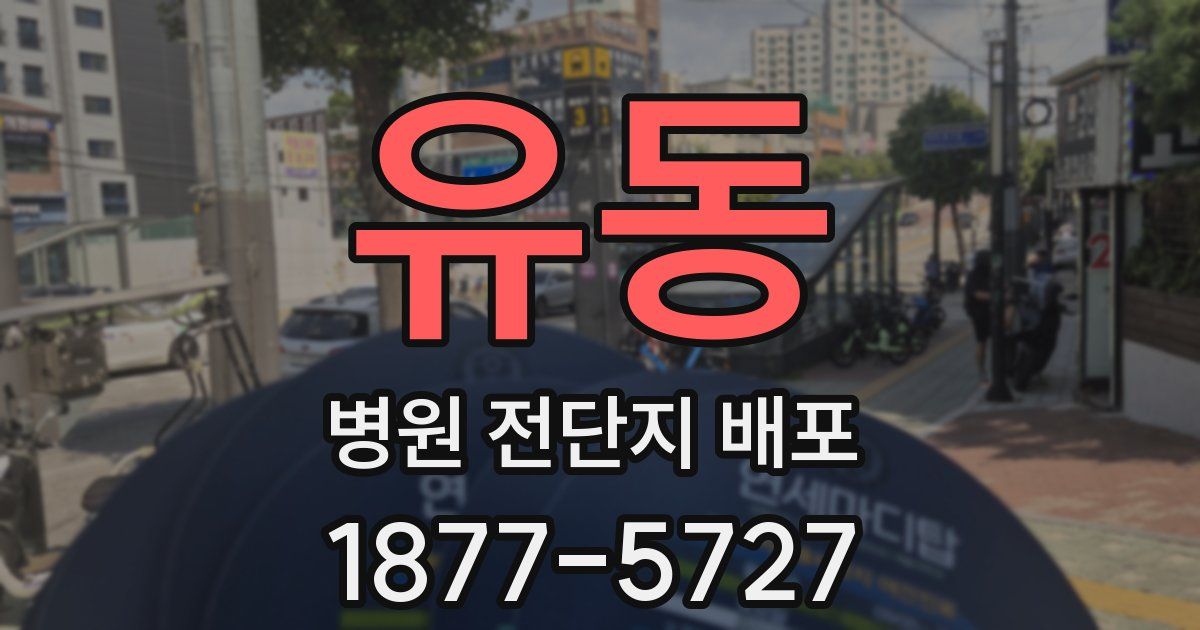 유동 병원 전단지 배포