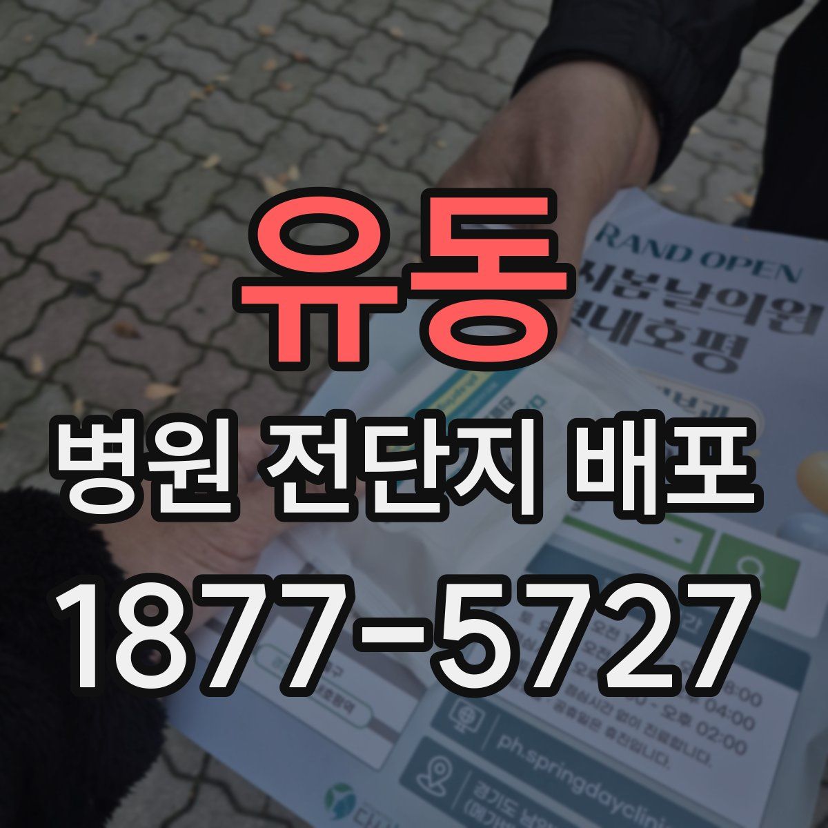 유동 병원 전단지 배포