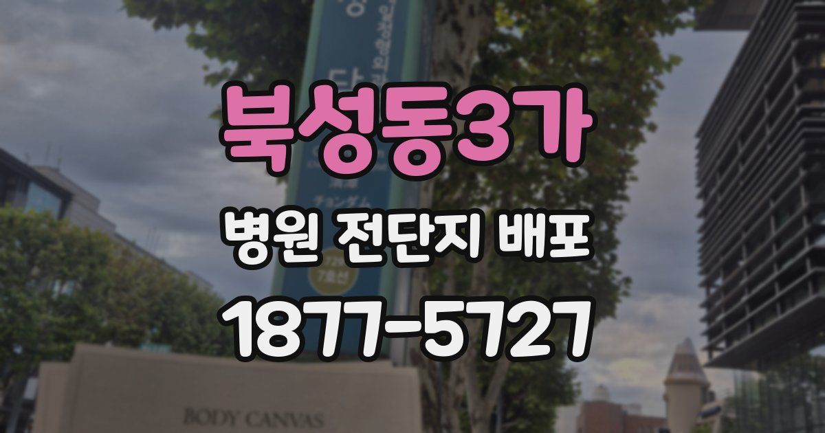 북성동3가 병원 전단지 배포