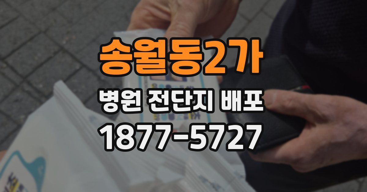 송월동2가 병원 전단지 배포
