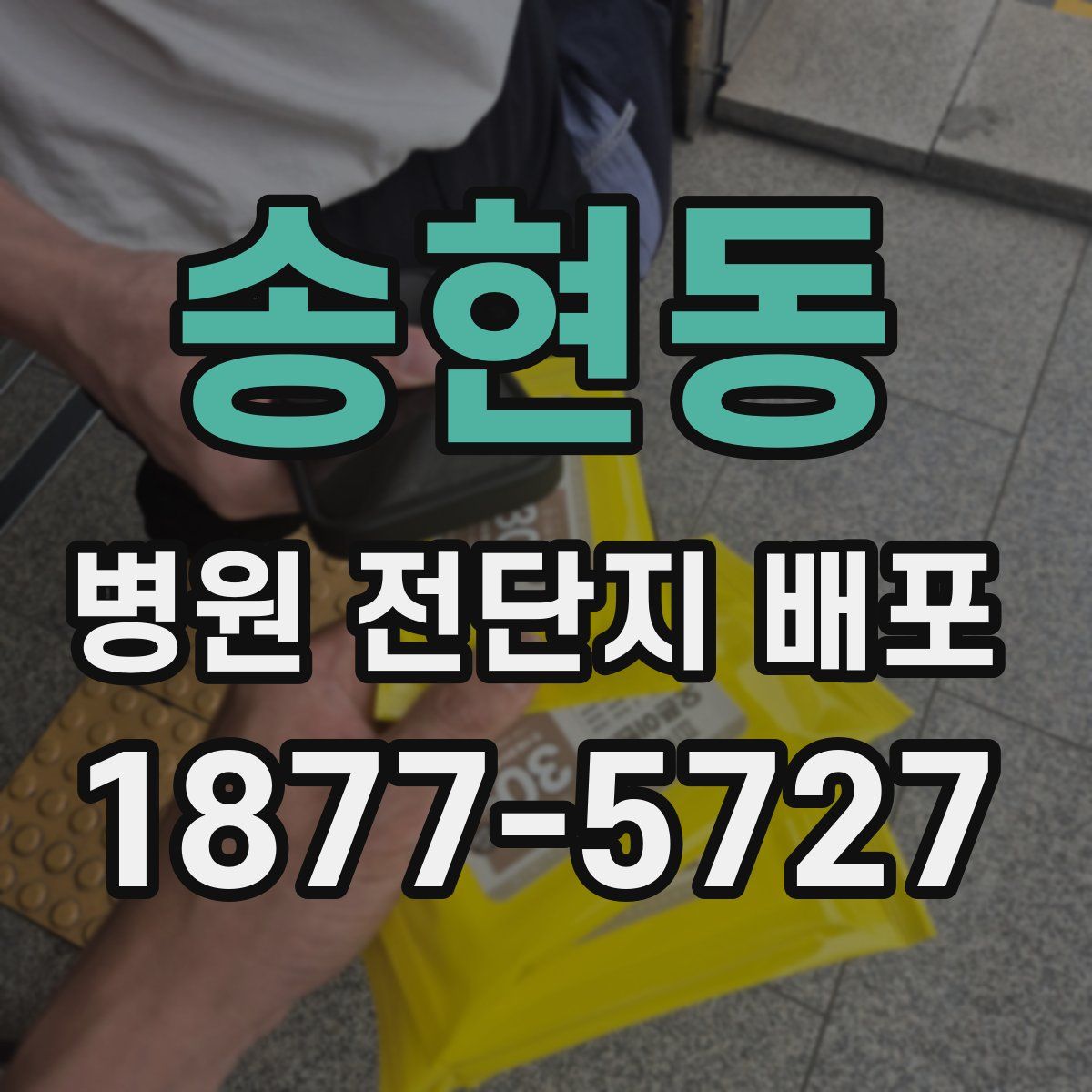 송현동 병원 전단지 배포