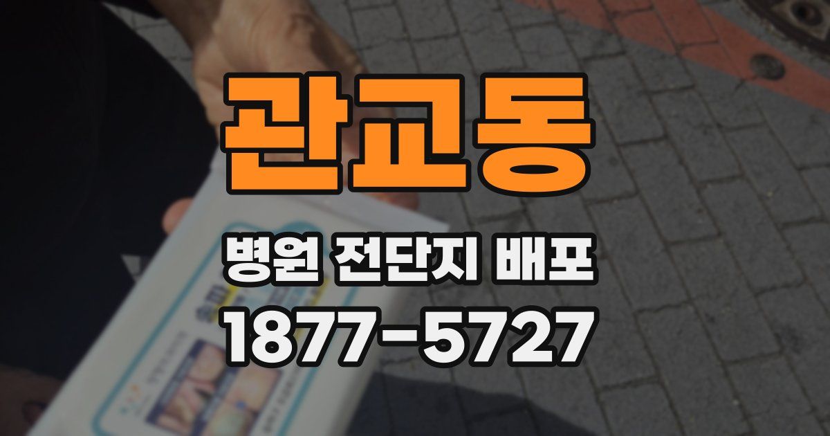 관교동 병원 전단지 배포