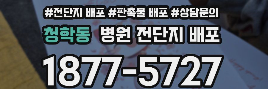 청학동 병원 전단지 배포