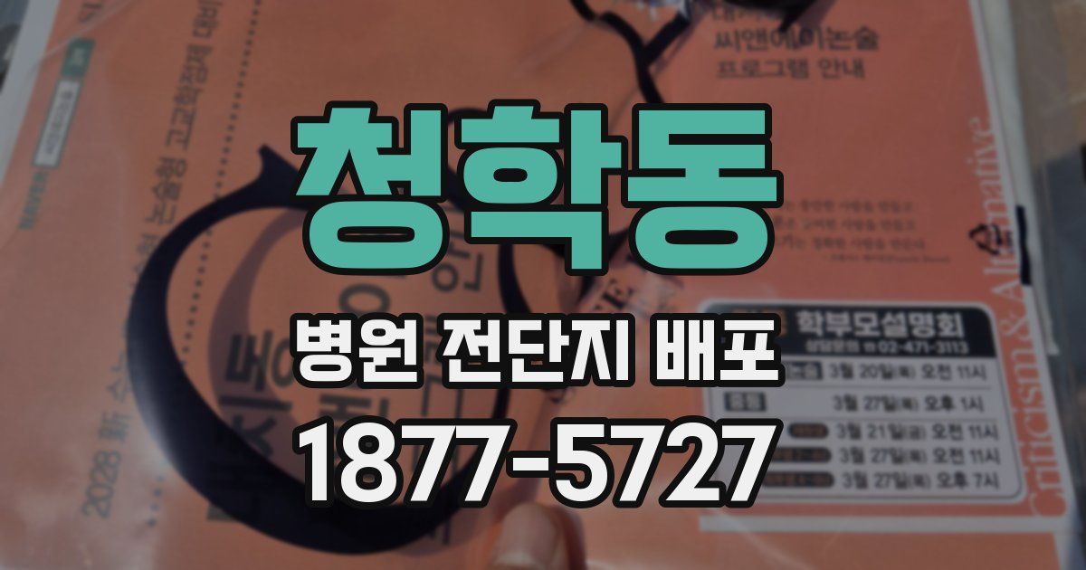 청학동 병원 전단지 배포