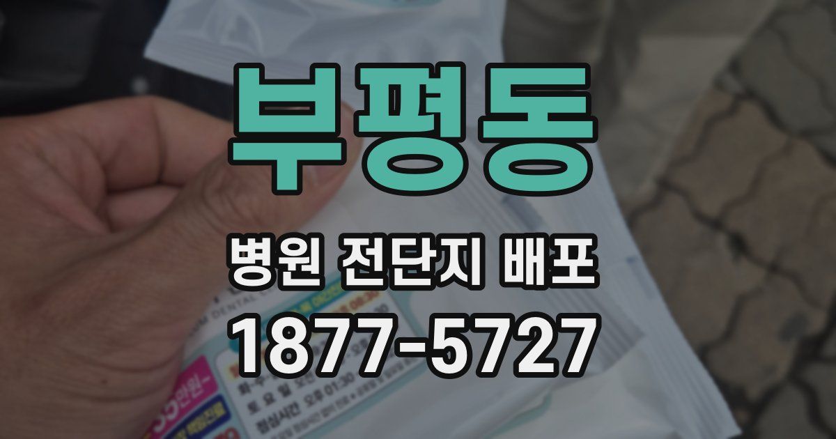 부평동 병원 전단지 배포