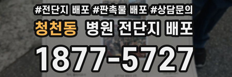 청천동 병원 전단지 배포