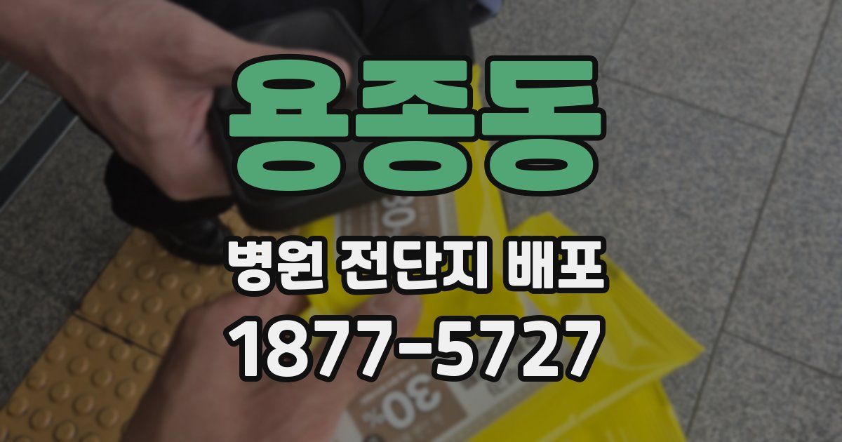 용종동 병원 전단지 배포