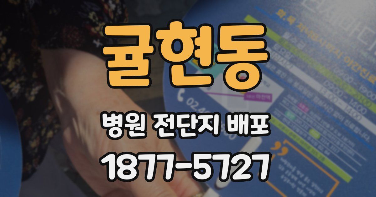 귤현동 병원 전단지 배포