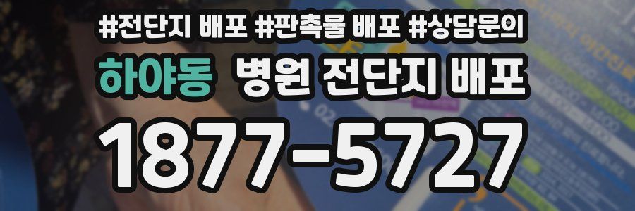 하야동 병원 전단지 배포
