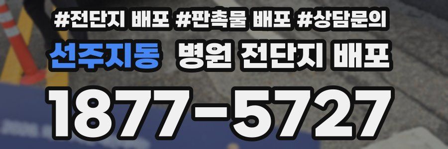 선주지동 병원 전단지 배포